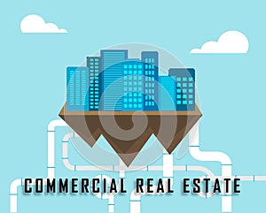Commercial Real Estate Buildings Represent Property Leasing Or Realestate Investment - 3d Illustration photo