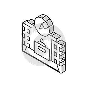 commercial retail space design isometric icon vector illustration