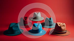 commercial studio shoot of hats