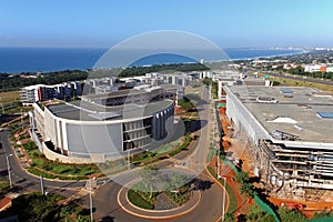 Commercial Urban Coastal Landscape Against Blue Durban City Skyline