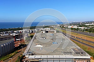 Commercial Urban Coastal Landscape Against Blue Durban City Skyline