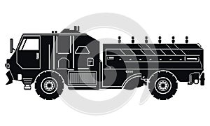 Commercial Van silhouette. Black icon. Transportation, delivery symbols, pictogram