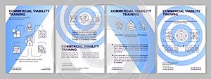 Commercial viability in entrepreneurship blue gradient brochure template