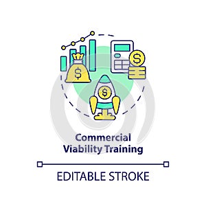 Commercial viability training concept icon