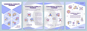 Commercial viability training purple brochure template