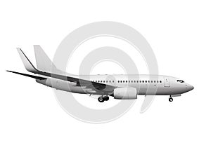 White plane with path l