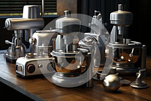 Commercialgrade food processors with various attac