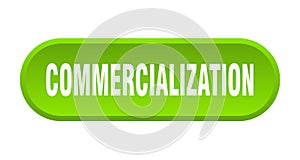 commercialization button. rounded sign on white background
