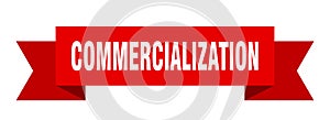 commercialization ribbon. commercialization isolated band sign.