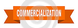 commercialization ribbon. commercialization isolated band sign.