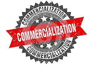 commercialization stamp. commercialization grunge round sign.