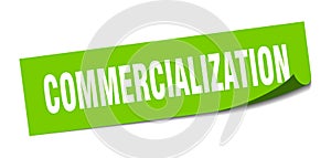 commercialization sticker. square isolated label sign. peeler