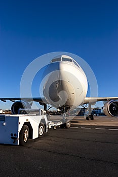 Commerical Cargo Aircraft On The Tarmac Of An International Airport