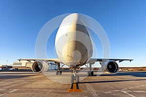 Commerical Cargo Aircraft On The Tarmac Of An International Airport