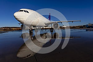 Commerical Cargo Aircraft On The Tarmac Of An International Airport