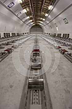 Commerical Cargo Aircraft On The Tarmac Of An International Airport