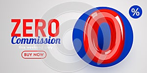 0 commissions. Discount creative composition. Mega Sale.