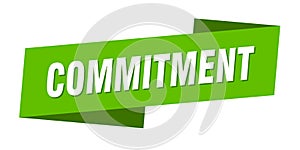 commitment banner template. commitment ribbon label.