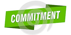 commitment banner template. commitment ribbon label. photo