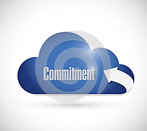 Commitment cloud message illustration design