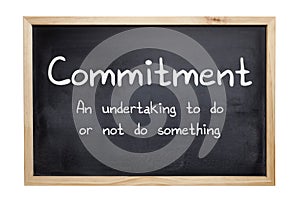 Commitment Concept Blackboard