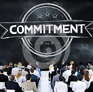 Commitment Devotion Dedication Conviction Concept photo