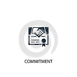Commitment icon. Simple element