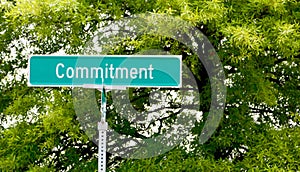 Commitment Street Sign