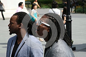 Committed perform a session in Washington Square Park