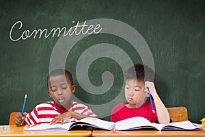 Committee against green chalkboard