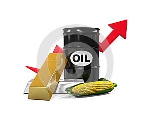 Commodities - Oil, Corn, Gold and Silver