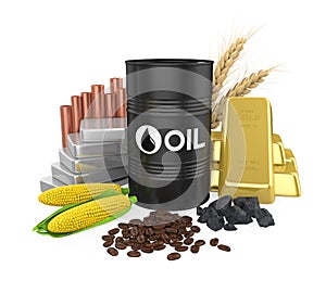 Commodities - Oil, Gold, Silver, Copper, Corn, Coal, Wheat and Coffee Beans