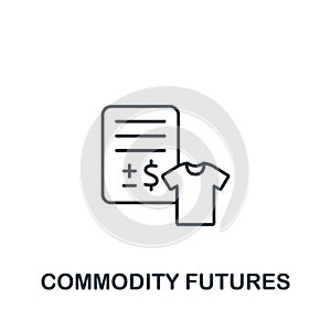 Commodity Futures icon. Monochrome simple Investments icon for templates, web design and infographics