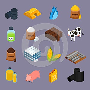 Commodity Icons Set