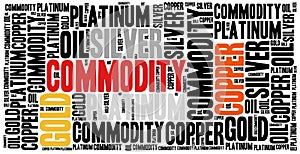 Commodity stock market or trading concept. photo