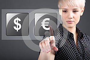 Commodity trading - currency trading dollar euro photo