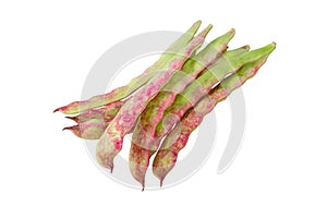 Common bean or phaseolus vulgaris pods isolated on white. Transparent png additional format photo