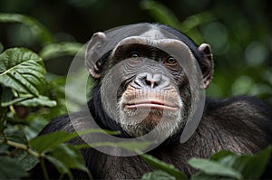 Common chimpanzee (Pan troglodytes), Kibale Forest National Park, Uganda