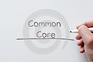 Common core written on whiteboard