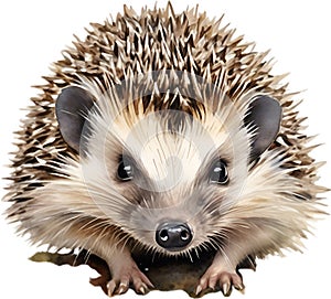 Common Hedgehog. Close-up image of Common Hedgehog. Generative AI.