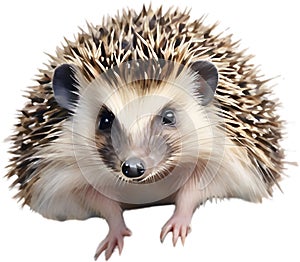 Common Hedgehog. Close-up image of Common Hedgehog. Generative AI.