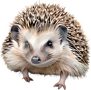 Common Hedgehog. Close-up image of Common Hedgehog. Generative AI.