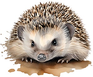 Common Hedgehog. Close-up image of Common Hedgehog. Generative AI.