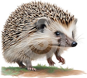 Common Hedgehog. Close-up image of Common Hedgehog. Generative AI.