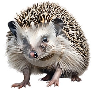 Common Hedgehog. Close-up image of Common Hedgehog. Generative AI.