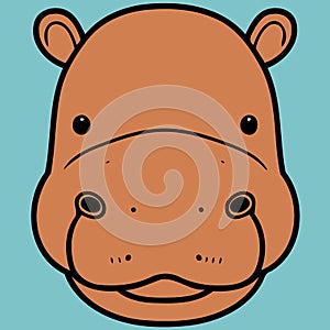 common hippopotamus herbivore mammal animal face