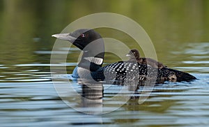 A Common Loon in Acadia National Park