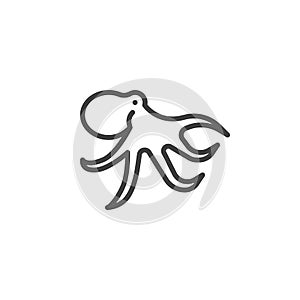 Common octopus line icon