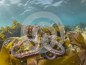 common octopus Octopus vulgaris undewater, Wildlife animal