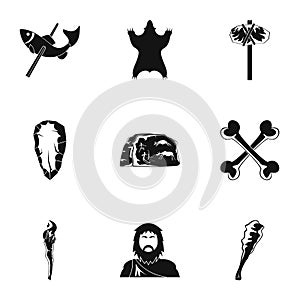 Common progenitor icons set, simple style